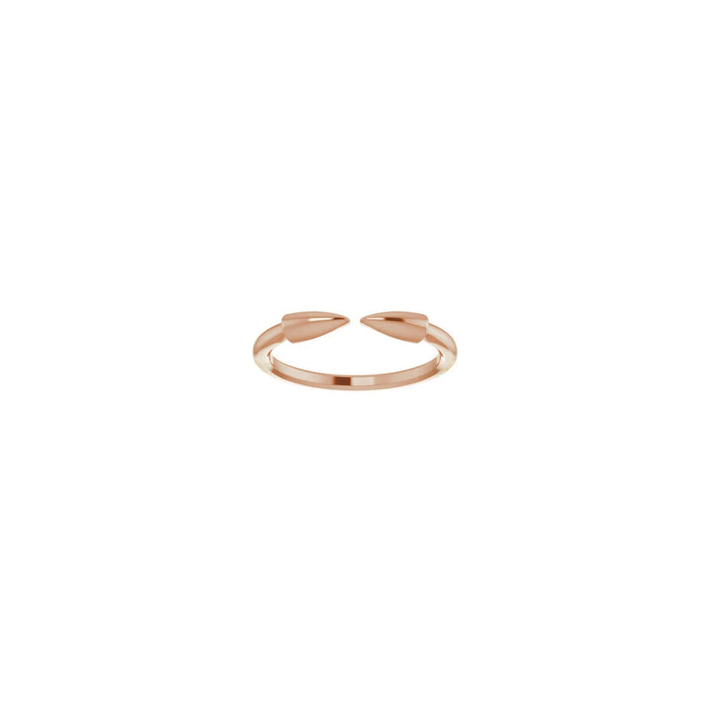 Stackable Spike Ring rose (14K) front - Popular Jewelry - New York