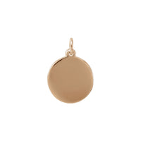 Starburst Brush Finish Disc Pendant (Rose 14K) back - Popular Jewelry - New York