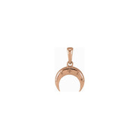 Starry Crescent Moon Pendant rose (14K) front - Popular Jewelry - New York