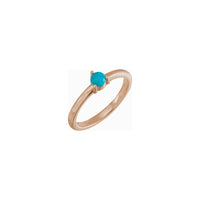 Turquoise Cabochon Stackable Ring Rose (14K) babban - Popular Jewelry - New York