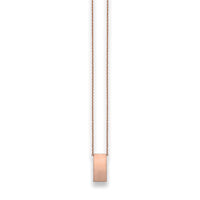 Vertical Rectangular Engravable Bar Necklace rose (14K) main - Popular Jewelry - New York
