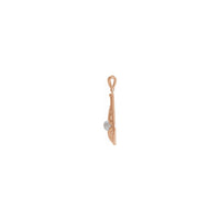 White Freshwater Cultured Pearl Vintage Teardrop Pendant rose (14K) side - Popular Jewelry - ನ್ಯೂ ಯಾರ್ಕ್