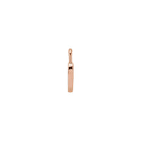 Penjoll cor blanc esmaltat rosa (14K) lateral - Popular Jewelry - Nova York