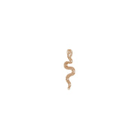 Zig Zag Grooved Snake Pendant (Rose 14K) diagonal - Popular Jewelry - New York