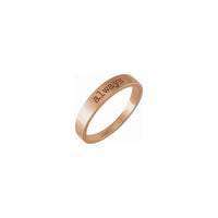 'Always' grawerowany pierścionek do układania w stosy (14K) główna - Popular Jewelry - Nowy Jork