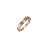 'Ikaw lang' Gikulit nga Stackable Ring rosas (14K) main - Popular Jewelry - New York