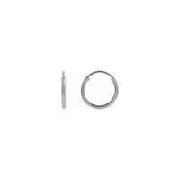 10 ሚሜ ተጣጣፊ ማለቂያ የሌለው Huggie Hoop ጆሮዎች (ነጭ 14 ኪ) ዋና - Popular Jewelry - ኒው ዮርክ
