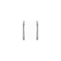 Subang Huggie Hoop Tanpa Kesudahan 12 mm (Putih 14K) sisi - Popular Jewelry - New York