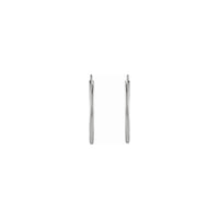 20 mm elastīgi, bezgalīgi Huggie Hoop auskari (balti 14K) priekšpusē - Popular Jewelry - Ņujorka