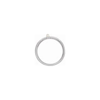 Akoya Pearl Sideways Cross Ring dide funfun (14K) eto - Popular Jewelry - Niu Yoki