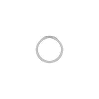 Engelsflügel-Stapelring in Weiß (14K) Fassung - Popular Jewelry - New York