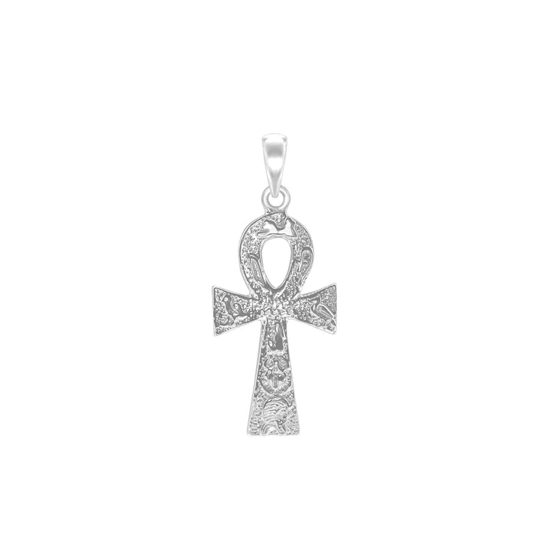 Ankh with Egyptian Symbols Pendant white (14K) main - Popular Jewelry - New York