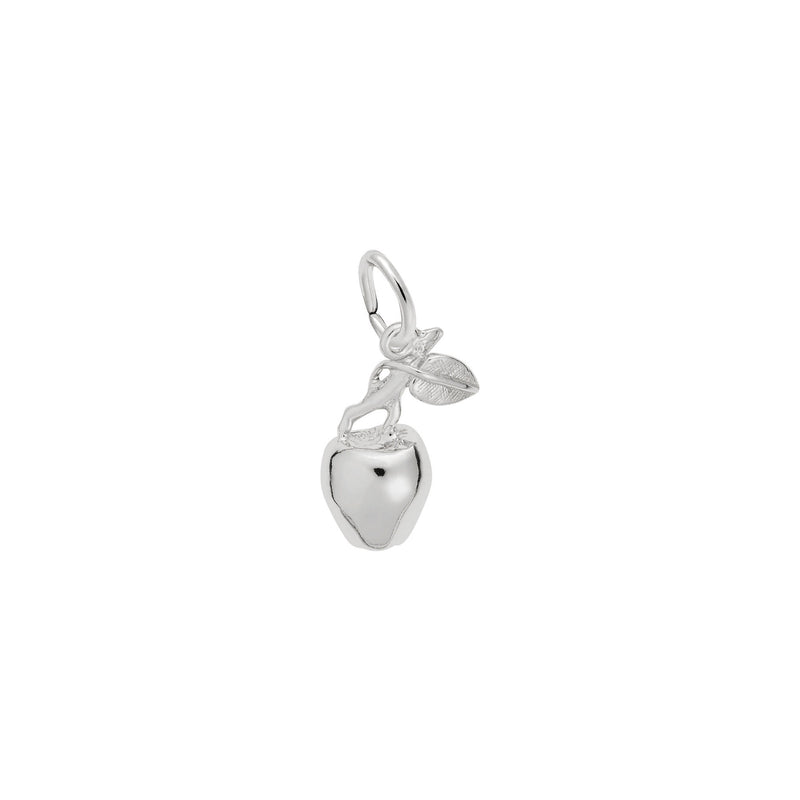 Apple Charm white (14K) main - Popular Jewelry - New York