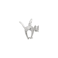 Arched Cat Charm white (14K) main - Popular Jewelry - New York