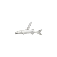 Barracuda Fish Charm white (14K) main - Popular Jewelry - New York