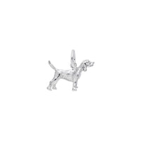 Beagle Dog Charm white (14K) main - Popular Jewelry - New York