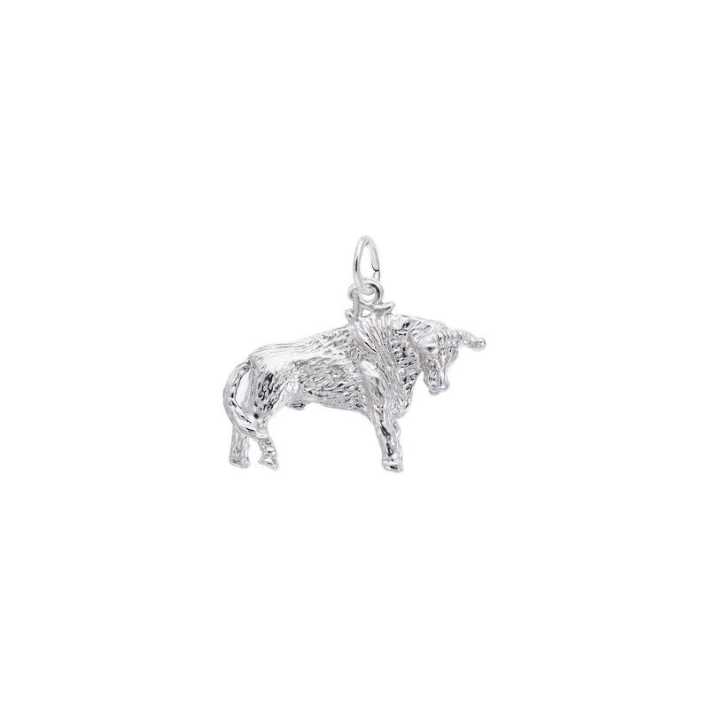Bull Charm white (14K) main - Popular Jewelry - New York