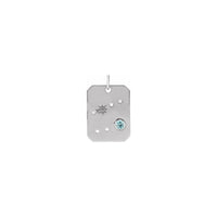 Cancer Aquamarine and Diamond Zodiac Constellation Pendant white (14K) front - Popular Jewelry - Novjorko