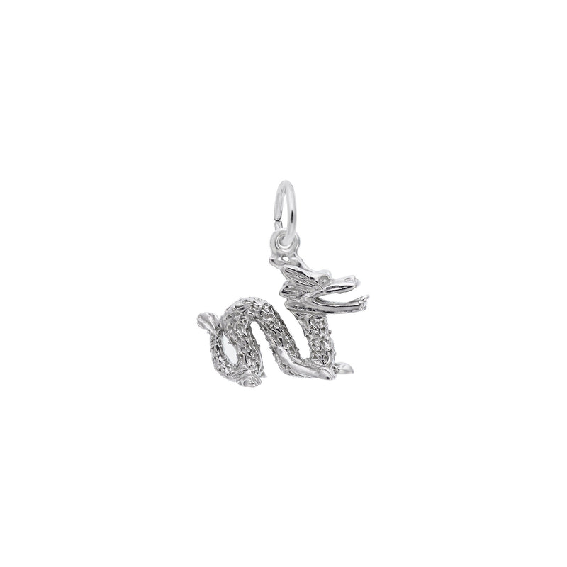 Chinese Serpent Dragon Charm white (14K) main - Popular Jewelry - New York