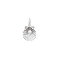 Clamshell with Pearl Charm white (14K) main - Popular Jewelry - New York