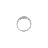 Closed Back Oval Signet Ring white (14K) setting - Popular Jewelry - New York