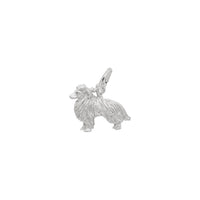 Collie Dog Charm white (14K) main - Popular Jewelry - New York