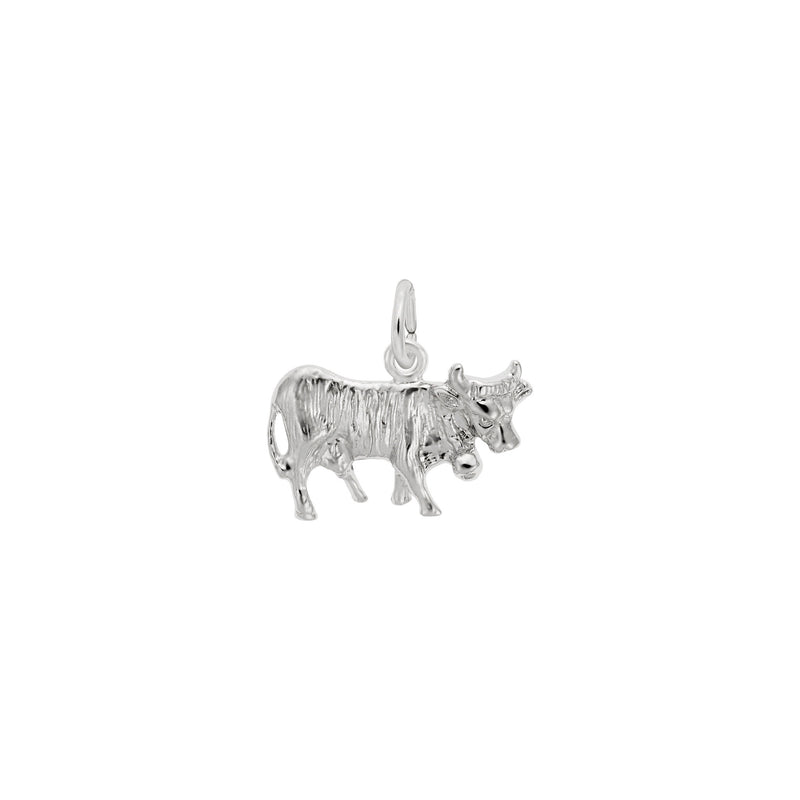 Cow Charm white (14K) main - Popular Jewelry - New York