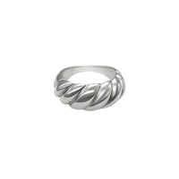 Croissant Ring white (14K) front - Popular Jewelry - New York