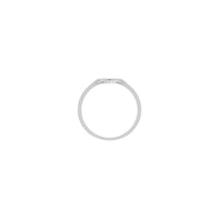 Cross Stamped Signet Pinky Ring white (14K) setting - Popular Jewelry - New York