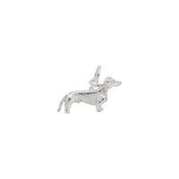 Dachshund Dog Charm white (14K) main - Popular Jewelry - New York