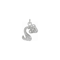 Diamond Aquarius Zodiac Pendant white (14K) front - Popular Jewelry - New York