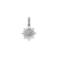Diamond Cluster Fancy Sun Pendant (14K) front - Popular Jewelry - New York