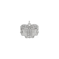 Diamond Gemini Zodiac Pendant white (14K) front - Popular Jewelry - New York