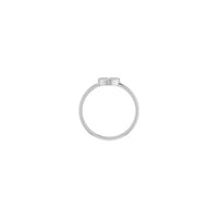 Pengaturan Cincin Tumpuk Hati Berlian Solitaire putih (14K) - Popular Jewelry - New York