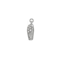 Colgante de diamante do zodíaco Virgo branco (14K) lateral - Popular Jewelry - Nova York