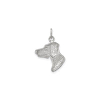 Dog Head Pendant white (14K) back - Popular Jewelry - New York