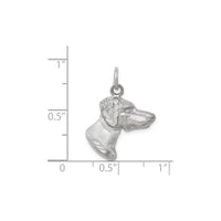 Dog Head Pendant white (14K) scale - Popular Jewelry - New York