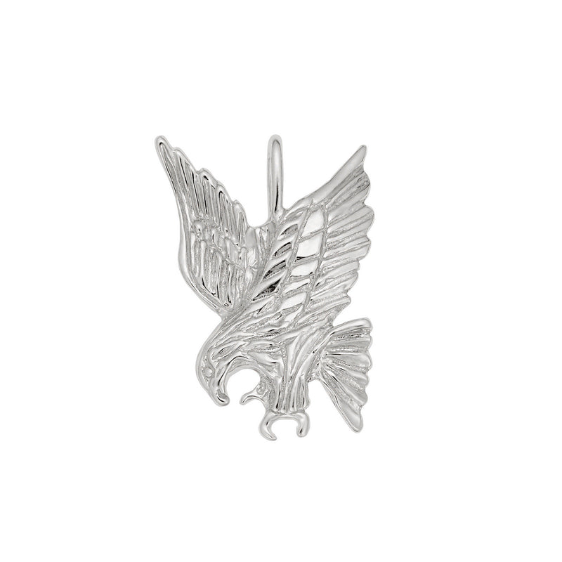 Eagle Engravable Charm white (14K) main - Popular Jewelry - New York