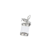 Empty Capsule Charm white (14K) open - Popular Jewelry - New York