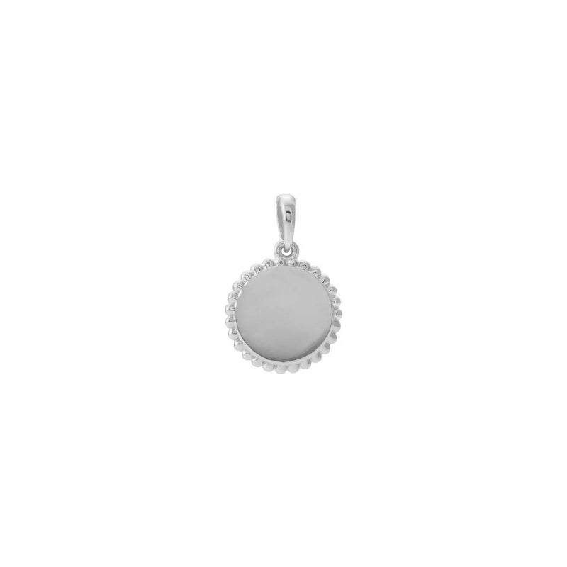 Eye of Horus Beaded Medal Pendant white (14K) back - Popular Jewelry - New York