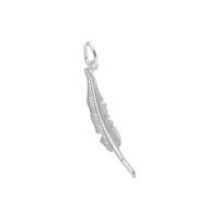 Feather Pen Charm white (14K) main - Popular Jewelry - New York
