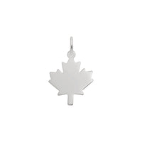 Flat Maple Leaf Charm putih (14K) utama - Popular Jewelry - New York