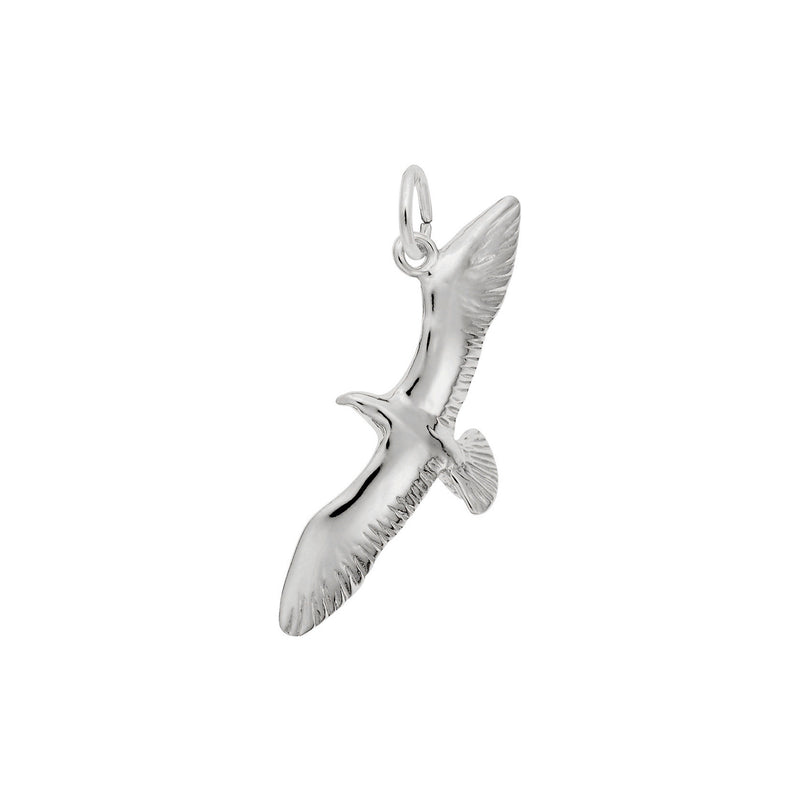 Flying Seagull Pendant white (14K) main - Popular Jewelry - New York