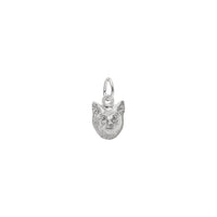 Fox Head Charm geal (14K) prìomh - Popular Jewelry - Eabhraig Nuadh