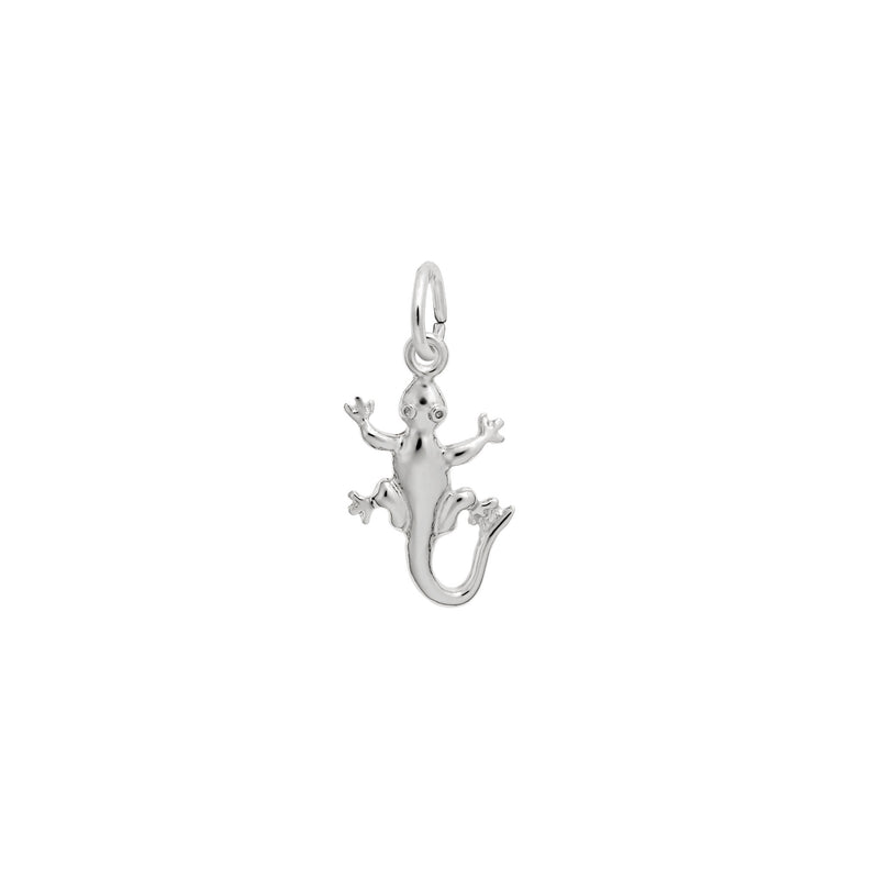 Gecko Charm white (14K) main - Popular Jewelry - New York