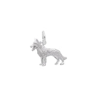 German Shepherd Dog Charm white (14K) main - Popular Jewelry - New York