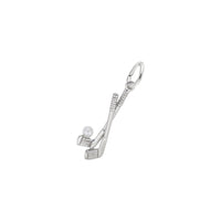 Golf Clubs with Ball Charm white (14K) main - Popular Jewelry - New York