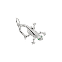 Green-Eyed Gecko Charm fotsy (14K) lehibe - Popular Jewelry - New York