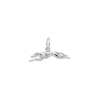 Greyhound Dog Charm white (14K) main - Popular Jewelry - New York