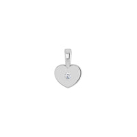 Pendant Solitaire Heart Diamond Pendant gwyn (14K) blaen - Popular Jewelry - Efrog Newydd